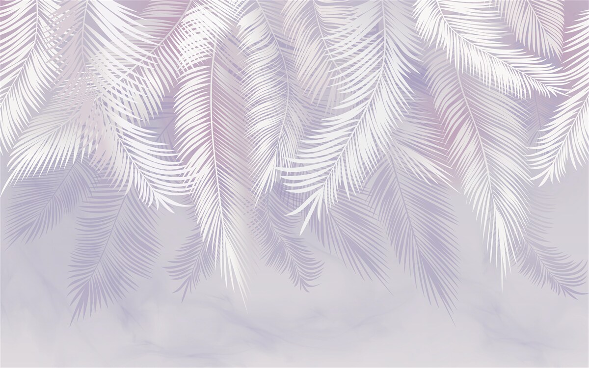 Fototapet frunze tropicale care cad