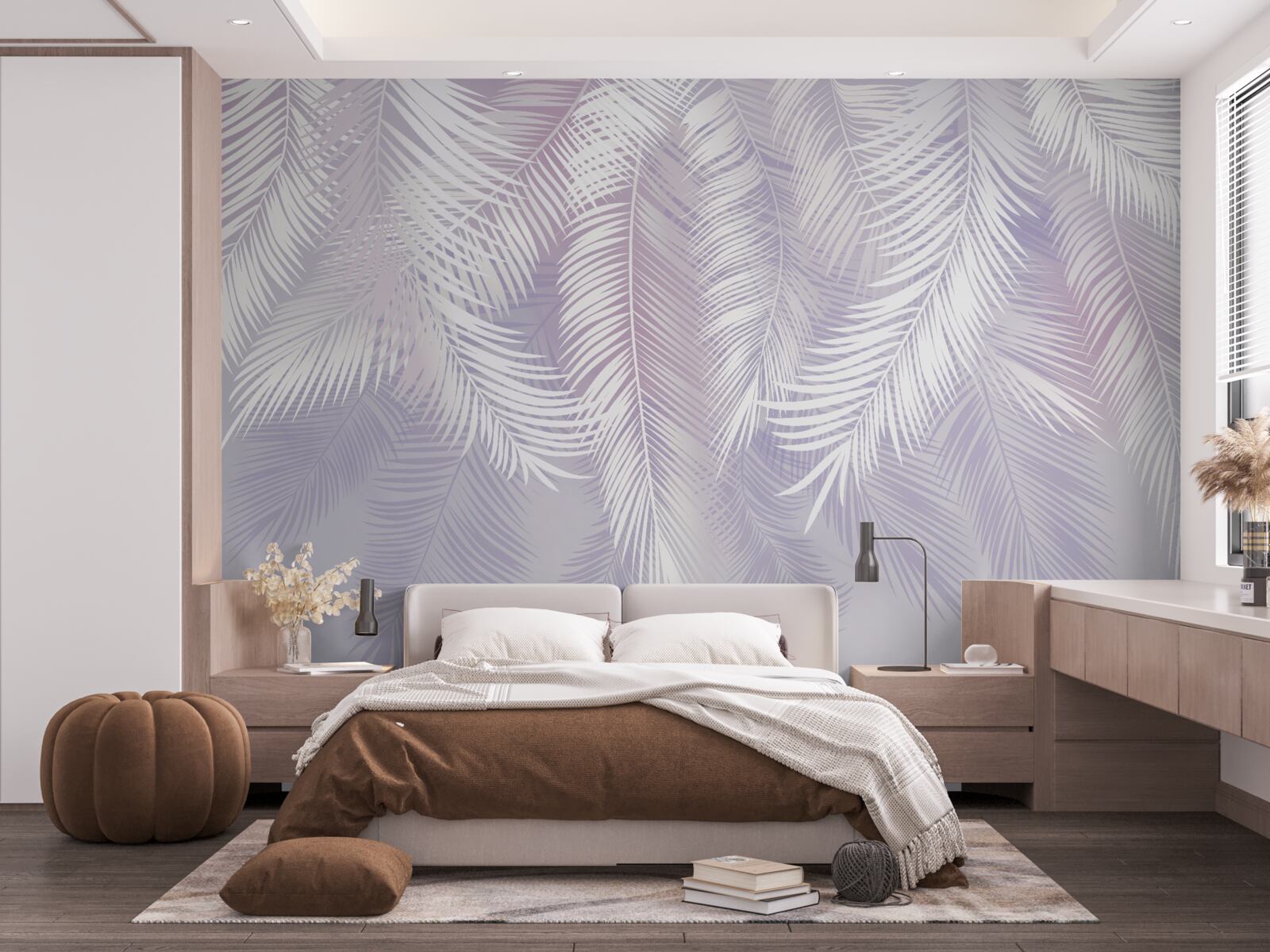 Fototapet frunze tropicale care cad