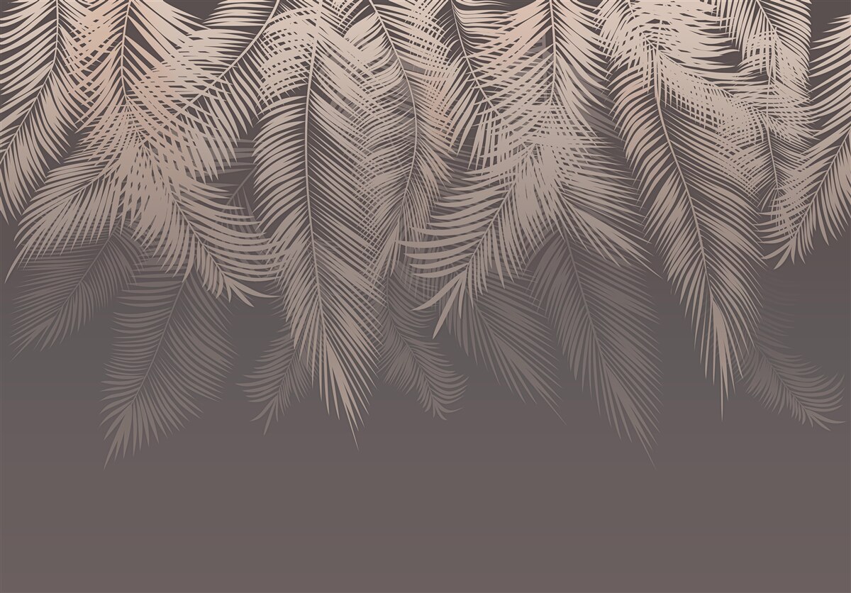 Fototapet frunze de palmier aurii