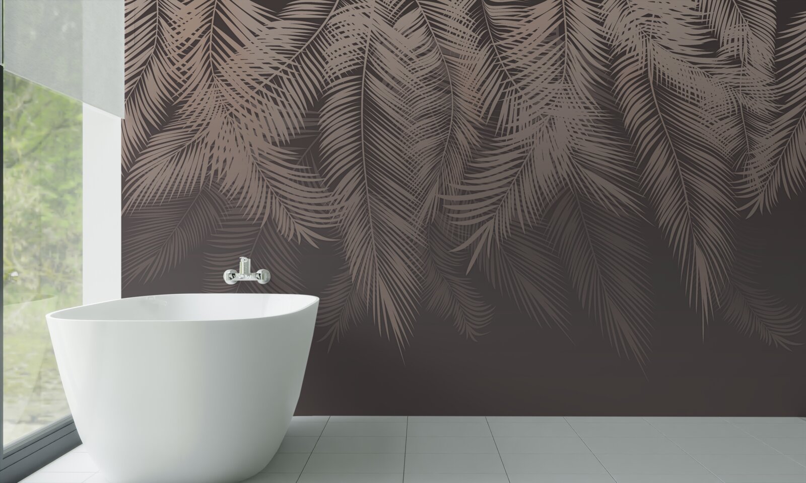 Fototapet frunze de palmier aurii