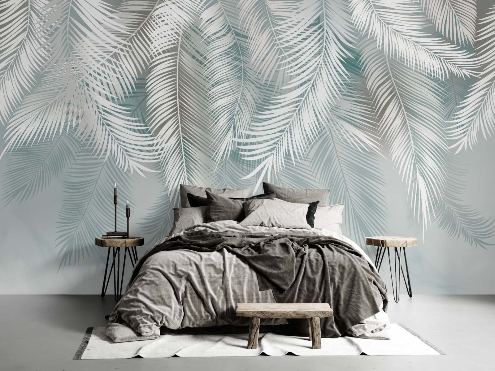 Fototapet frunzele de palmier seamănă cu penele