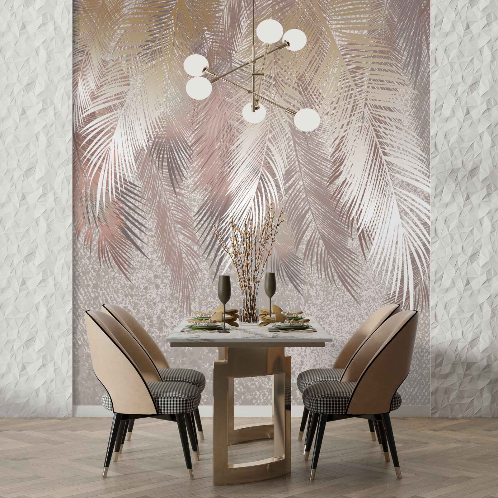 Fototapet penajele luxuriante luptă pentru umiditate