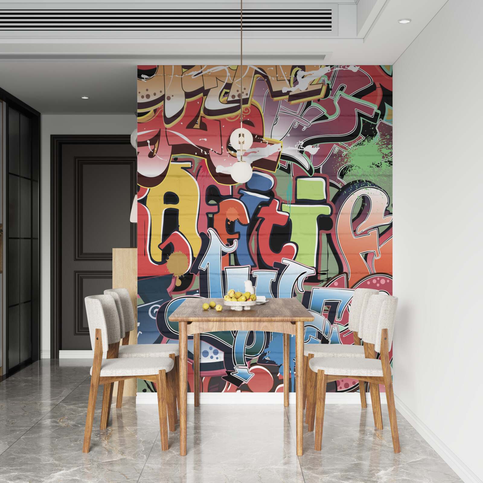 Fototapet text exploziv de artă stradală