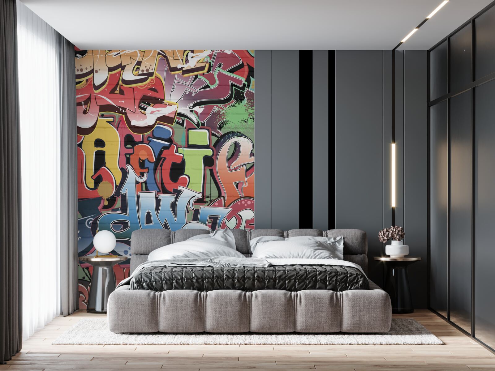 Fototapet text exploziv de artă stradală