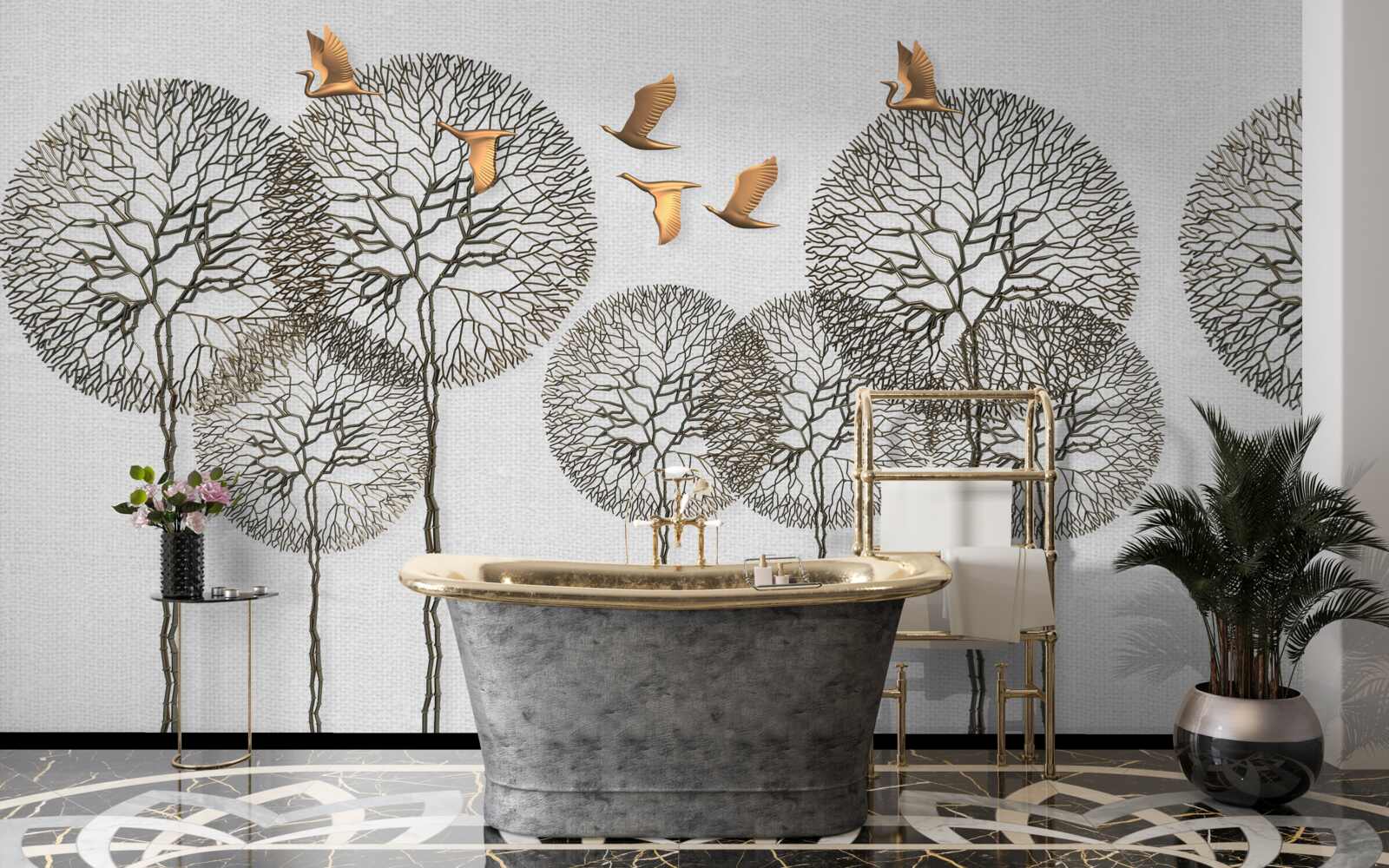 Fototapet fluturi și millipedes