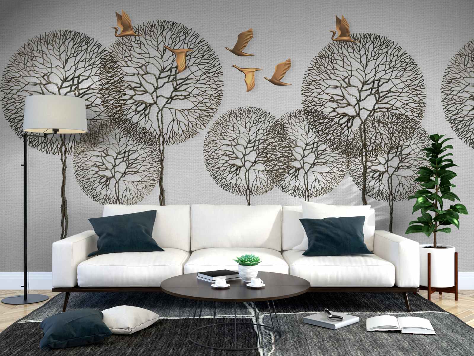 Fototapet fluturi și millipedes