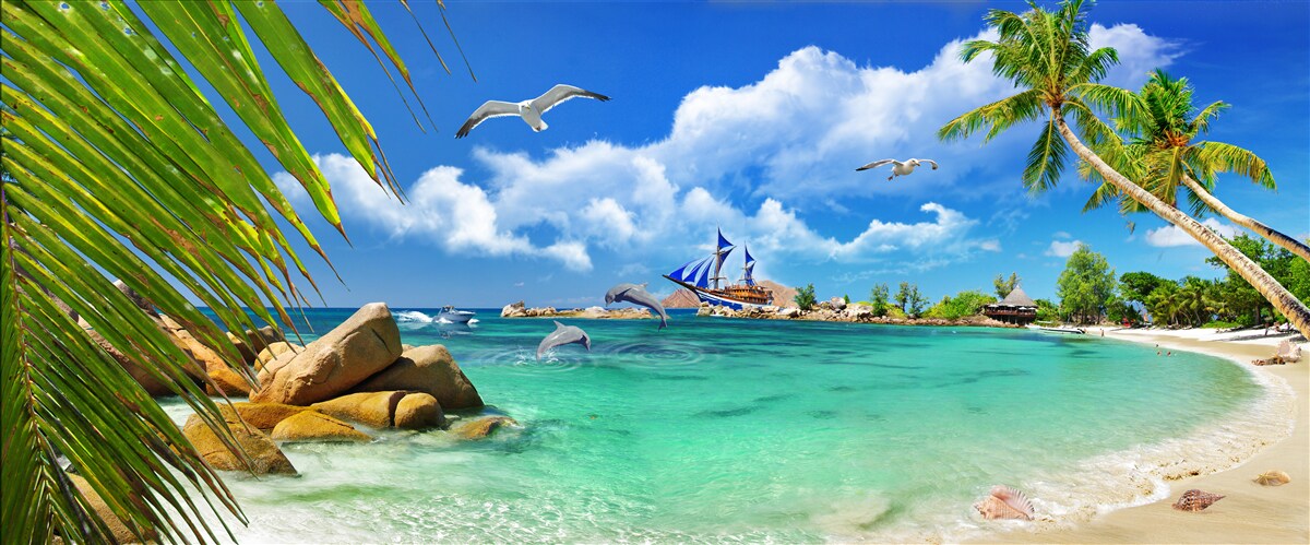 Fototapet zone oceanice și tropicale