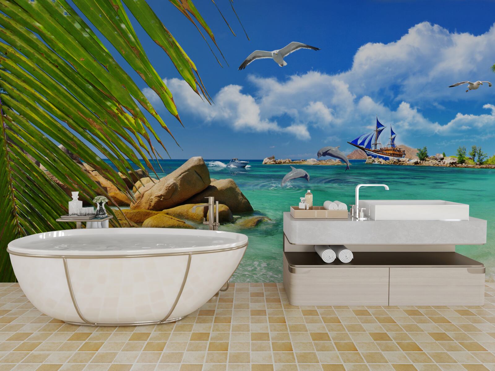 Fototapet zone oceanice și tropicale