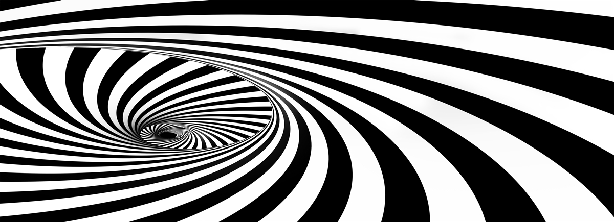Fototapet vortexul absoarbe dungi de alb și negru