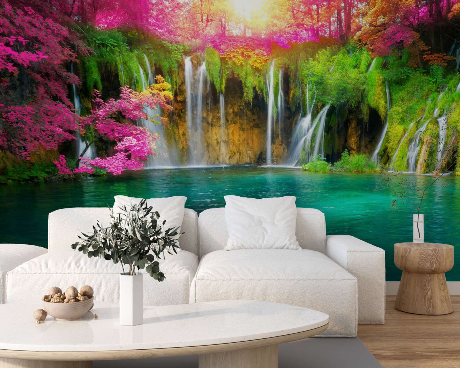 Fototapet cascada are apă limpede și arată ca o bucată de paradis