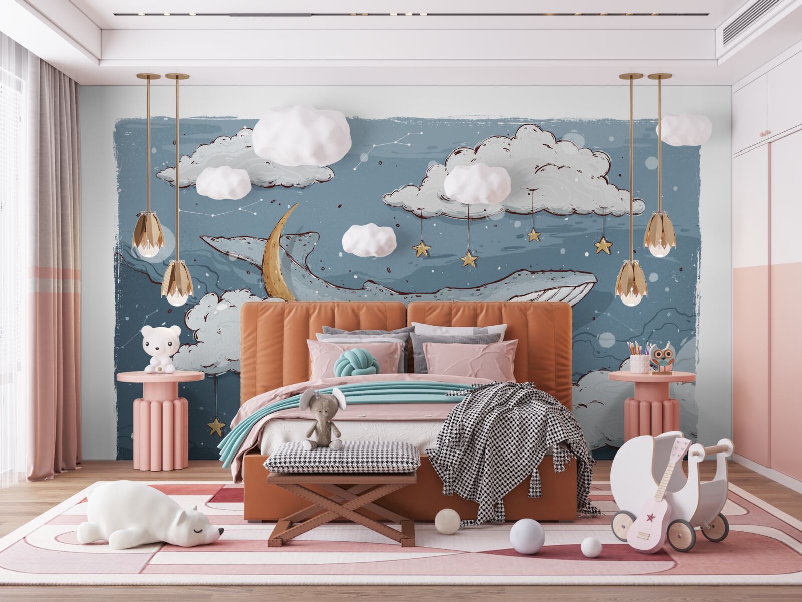 Fototapet baltă înnorată