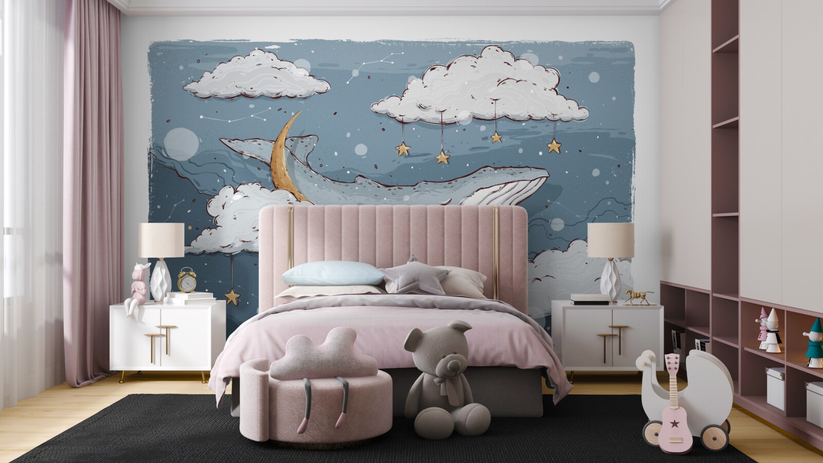 Fototapet baltă înnorată