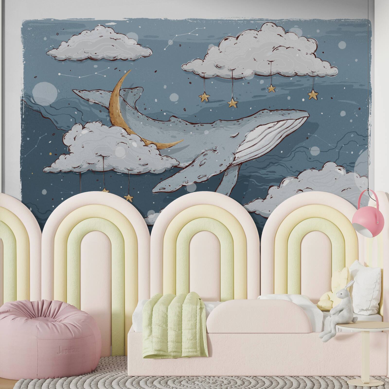 Fototapet baltă înnorată