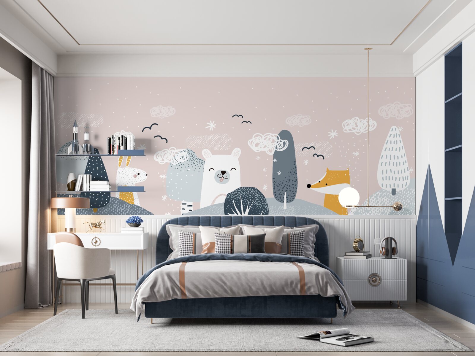 Fototapet animale reprezentate în pădure