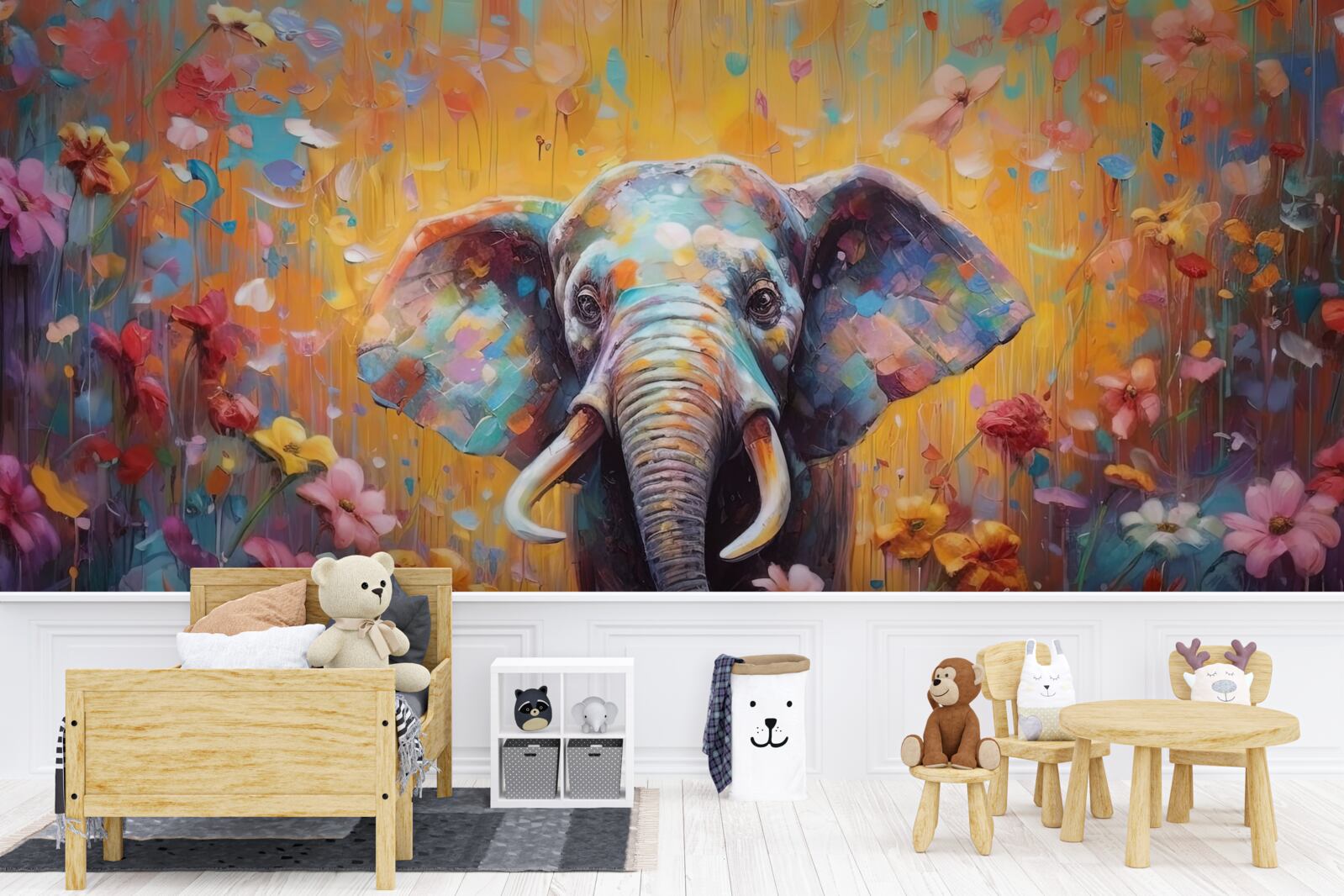 Fototapet elefant colorat