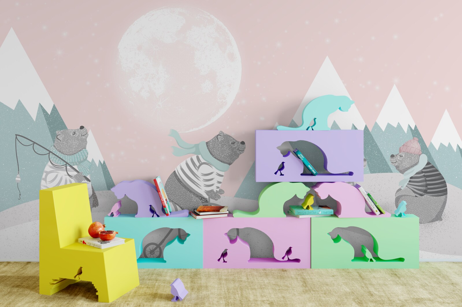 Fototapet urși de munte