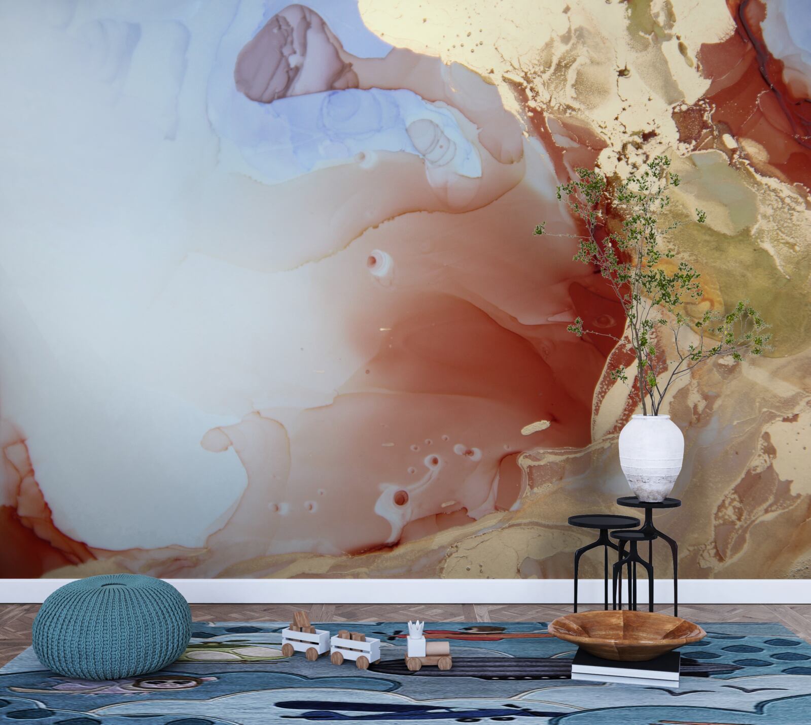 Fototapet picături de vopsea multicolore