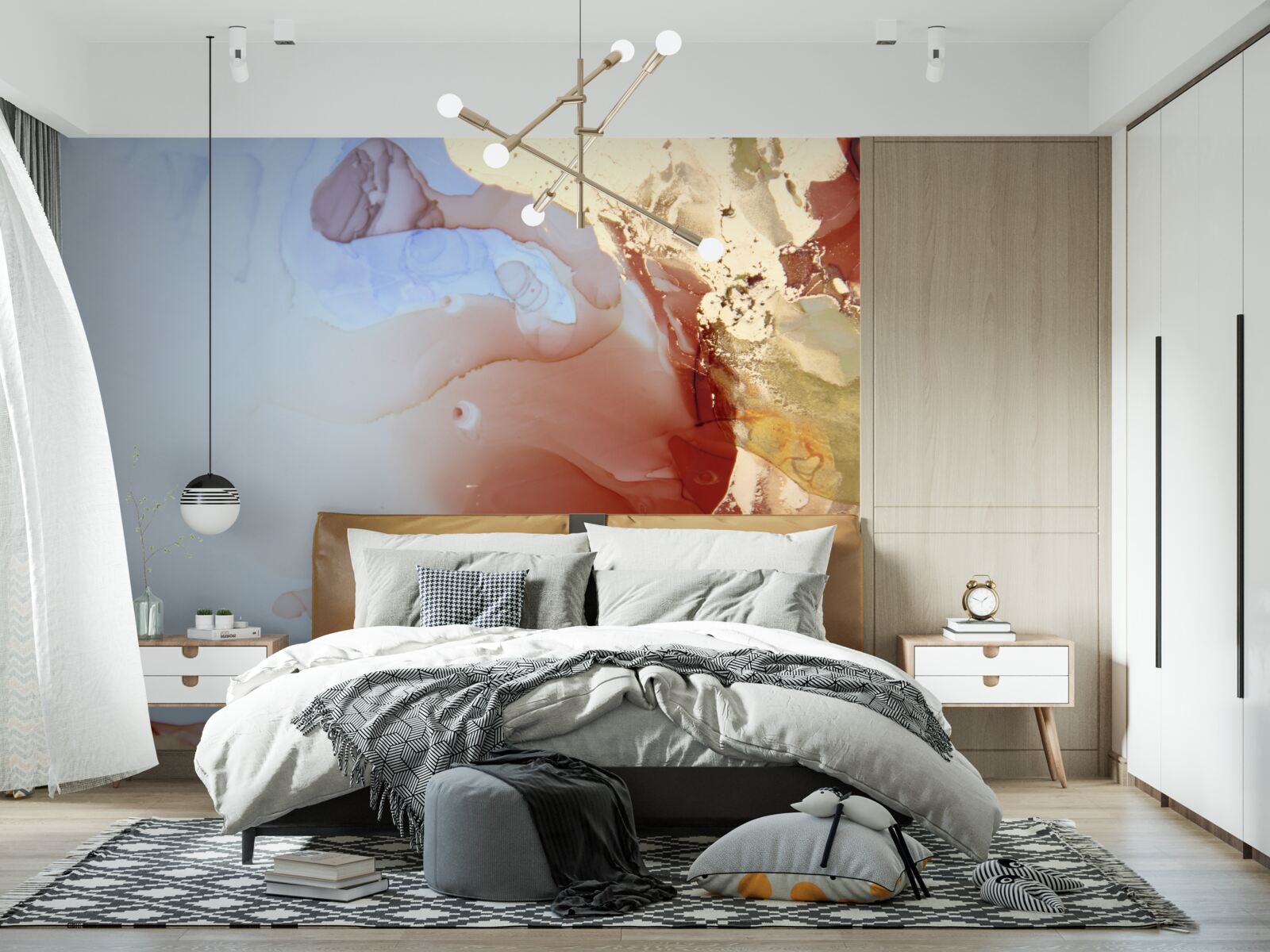 Fototapet picături de vopsea multicolore