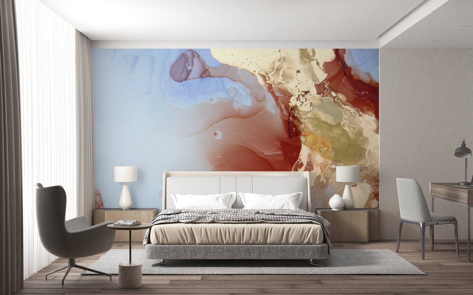 Fototapet picături de vopsea multicolore