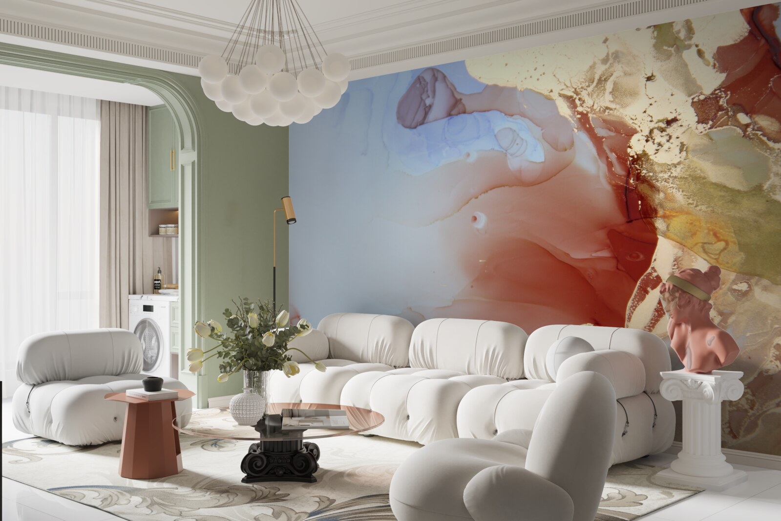 Fototapet picături de vopsea multicolore