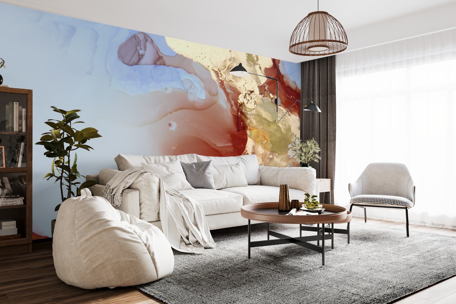 Fototapet picături de vopsea multicolore