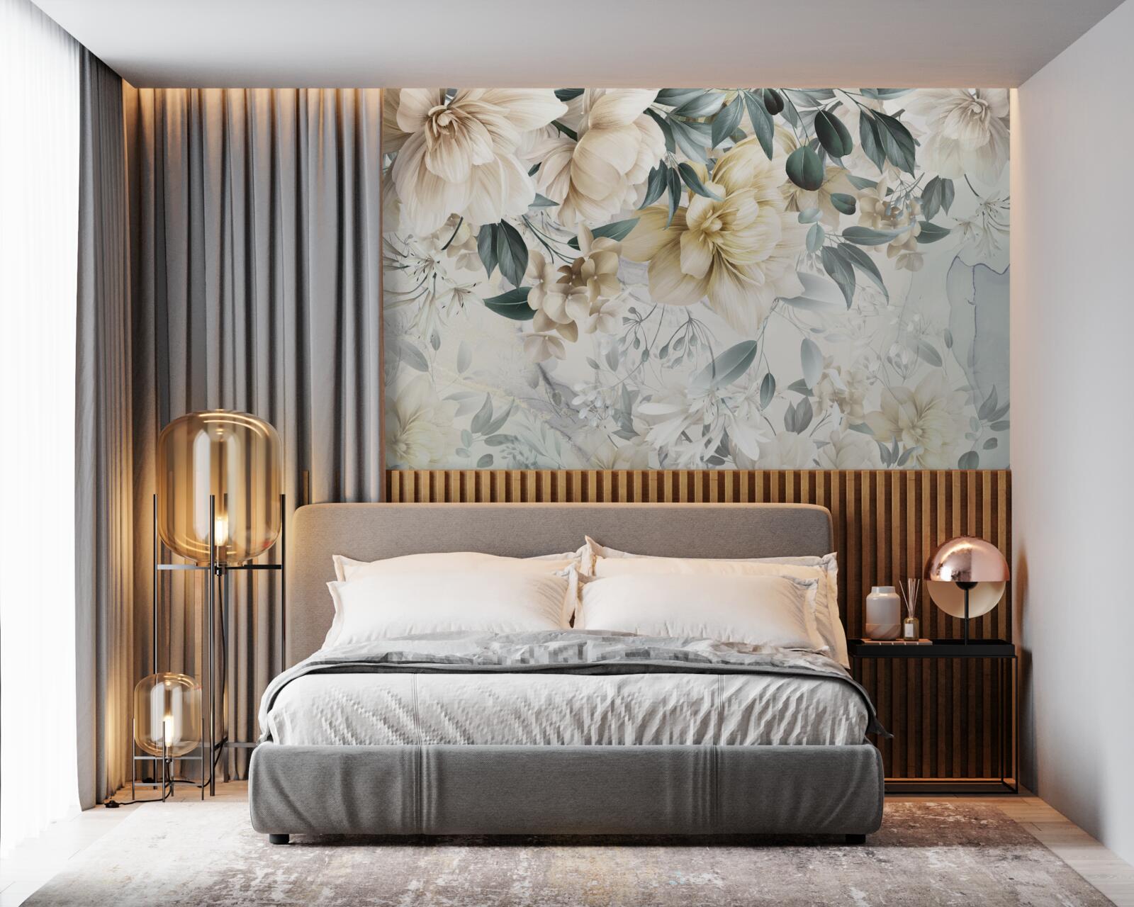 Fototapet flori în nuanțe delicate