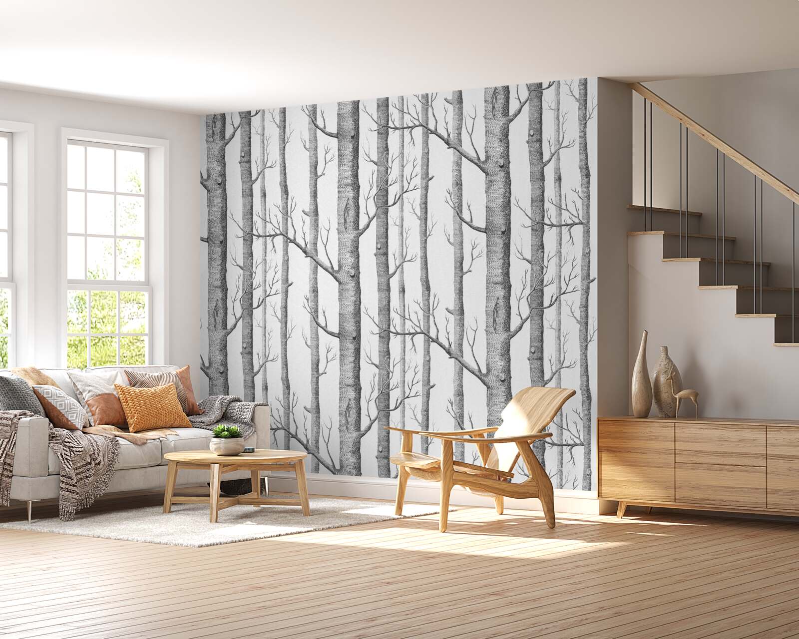 Fototapet copaci fără frunze