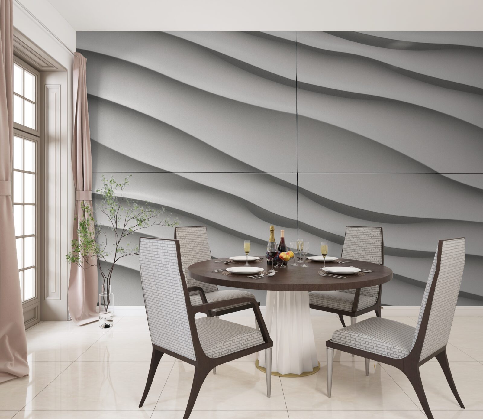 Fototapet valurile sunt albastre și netede