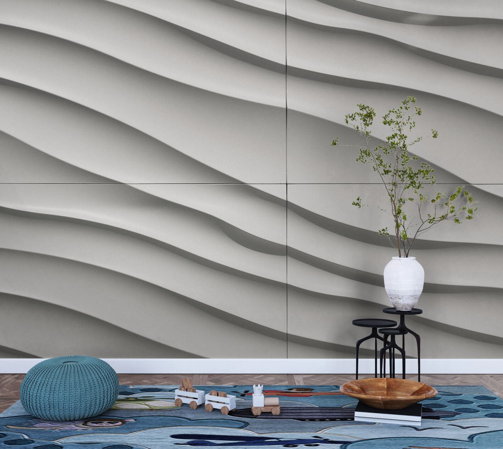 Fototapet valurile sunt albastre și netede