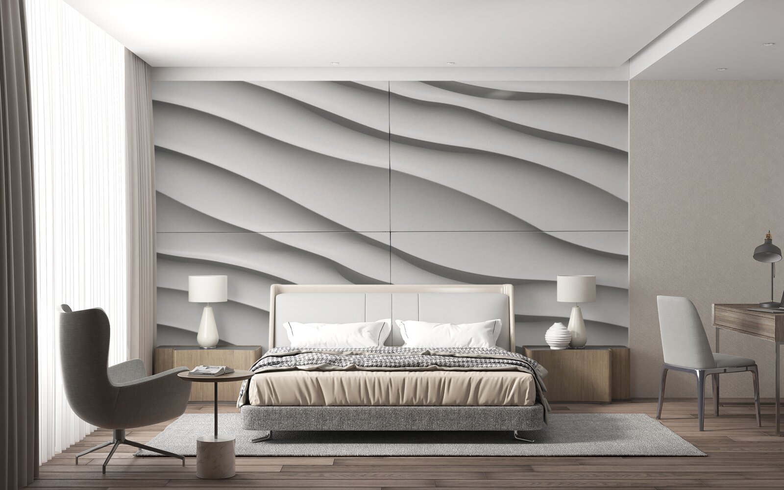 Fototapet valurile sunt albastre și netede