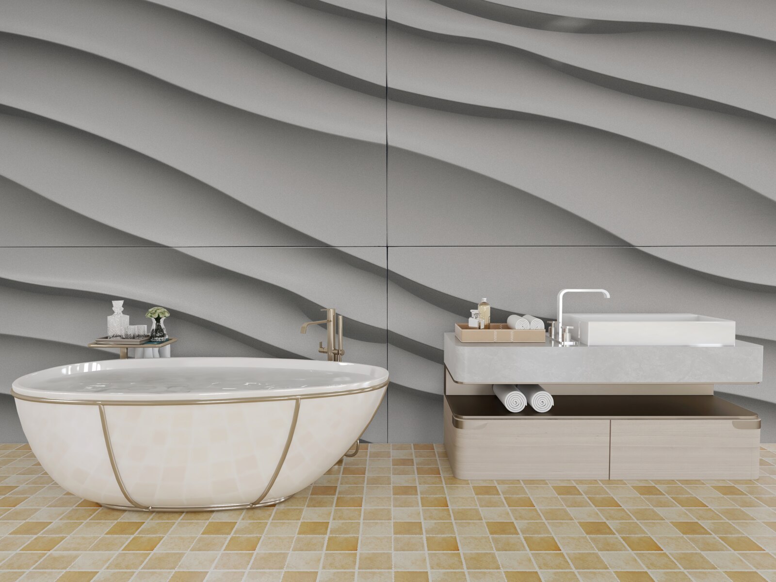 Fototapet valurile sunt albastre și netede