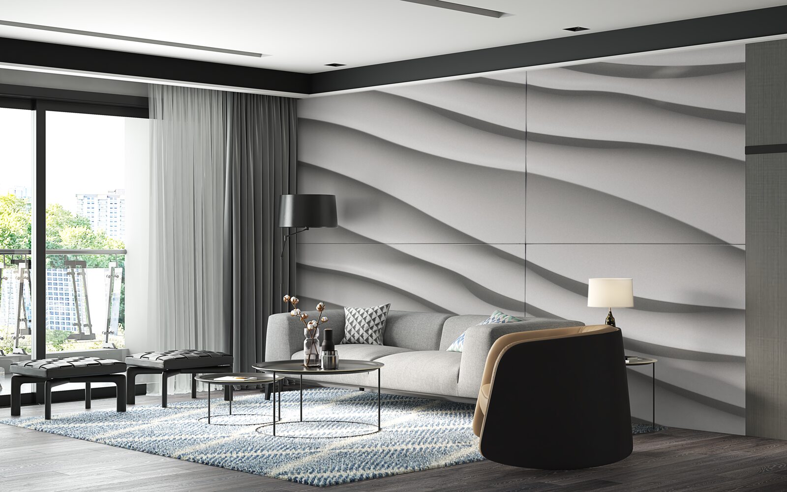 Fototapet valurile sunt albastre și netede