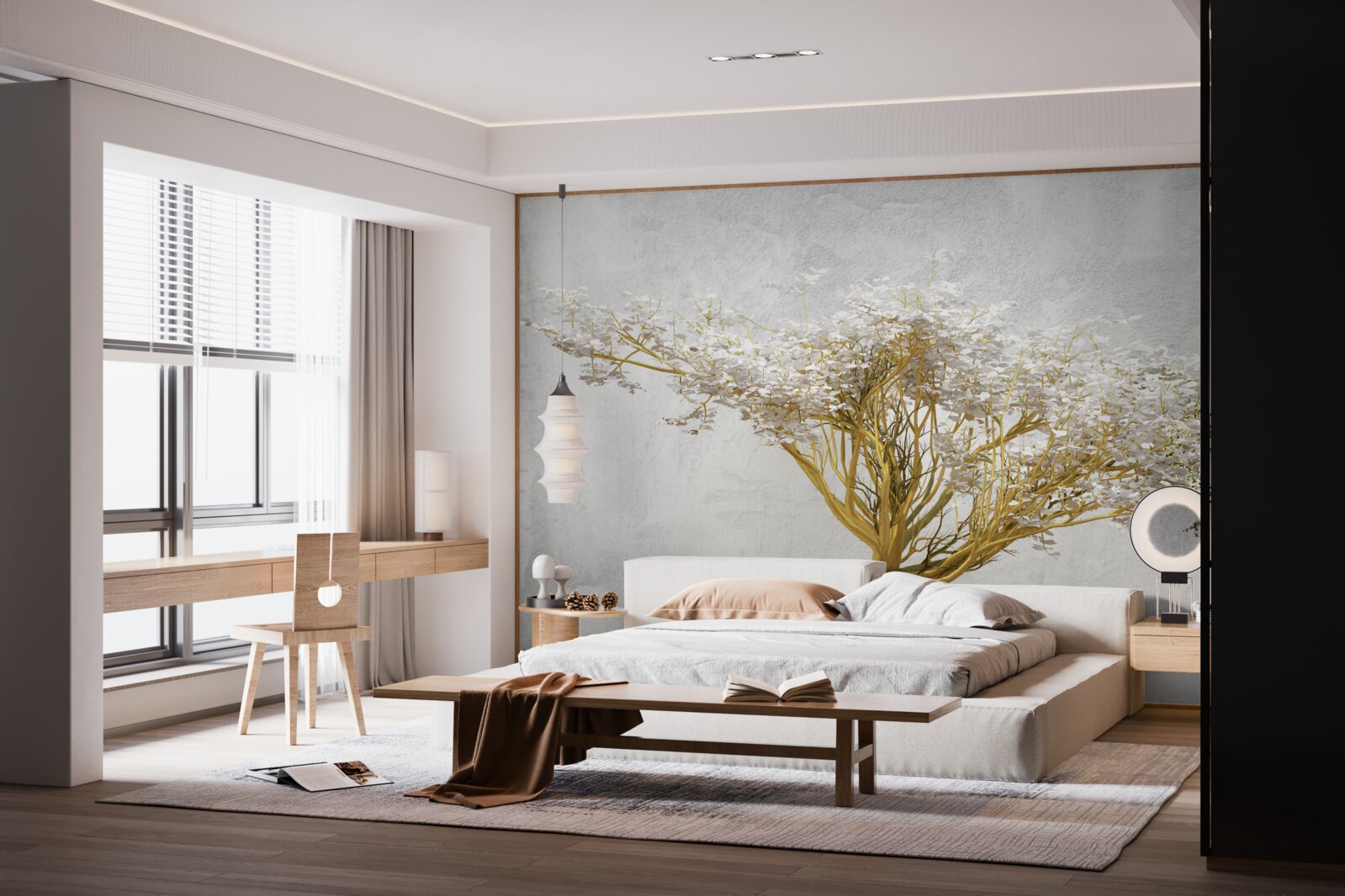 Fototapet copac fermecător în plină floare