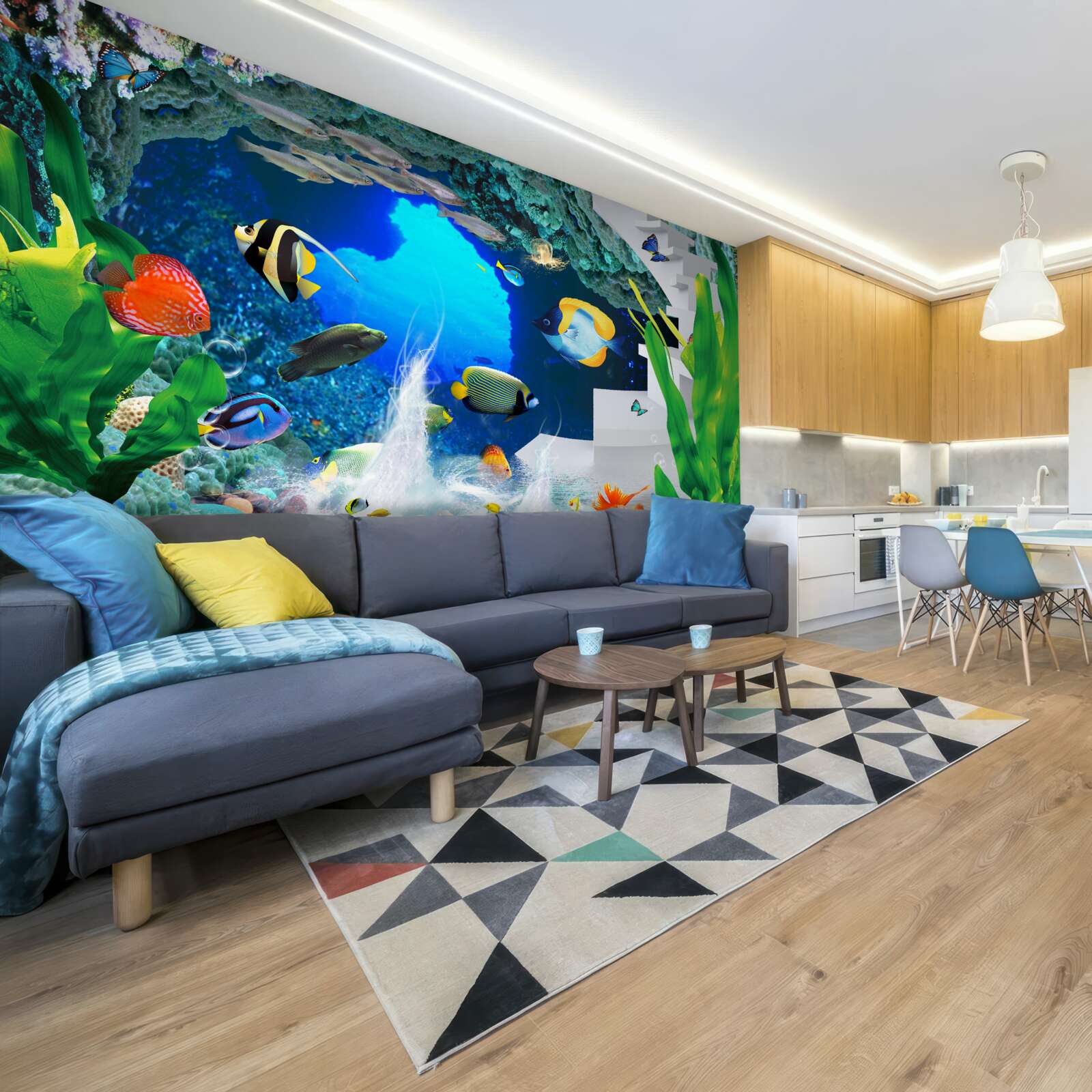 Fototapet locuitori ai adâncurilor subacvatice