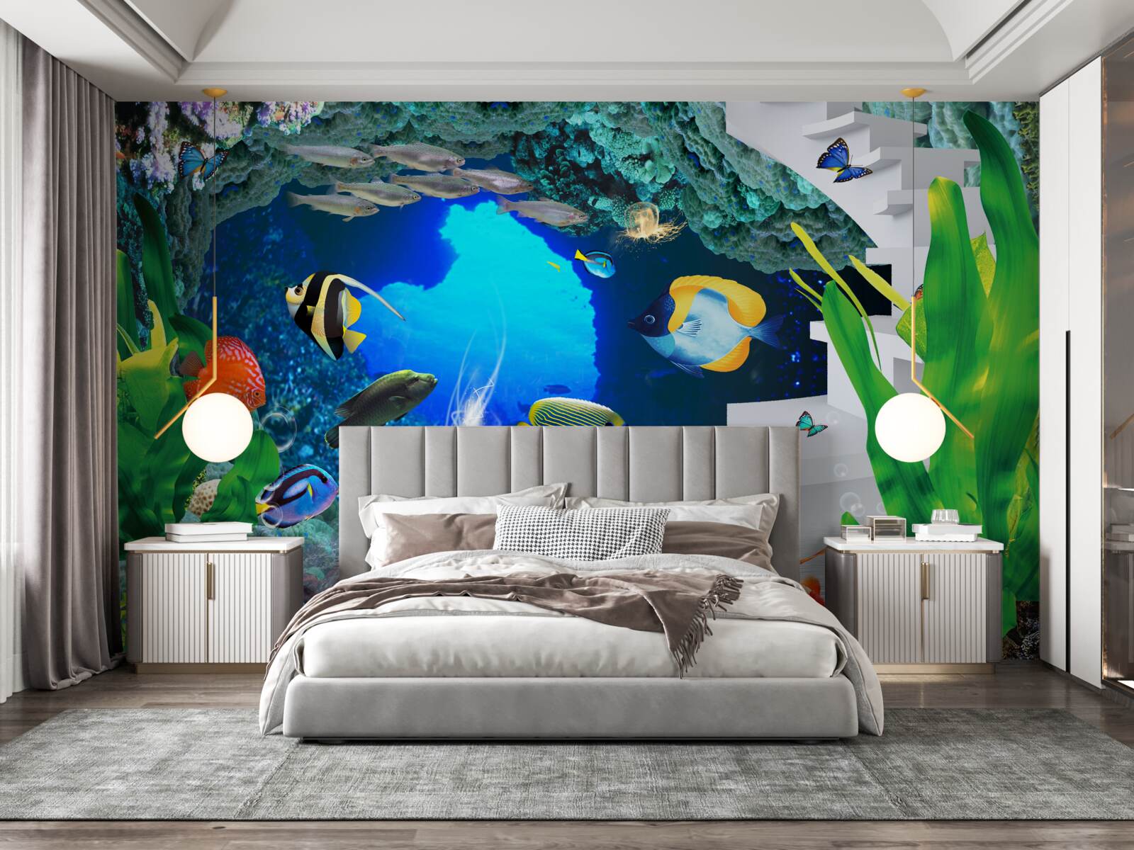 Fototapet locuitori ai adâncurilor subacvatice