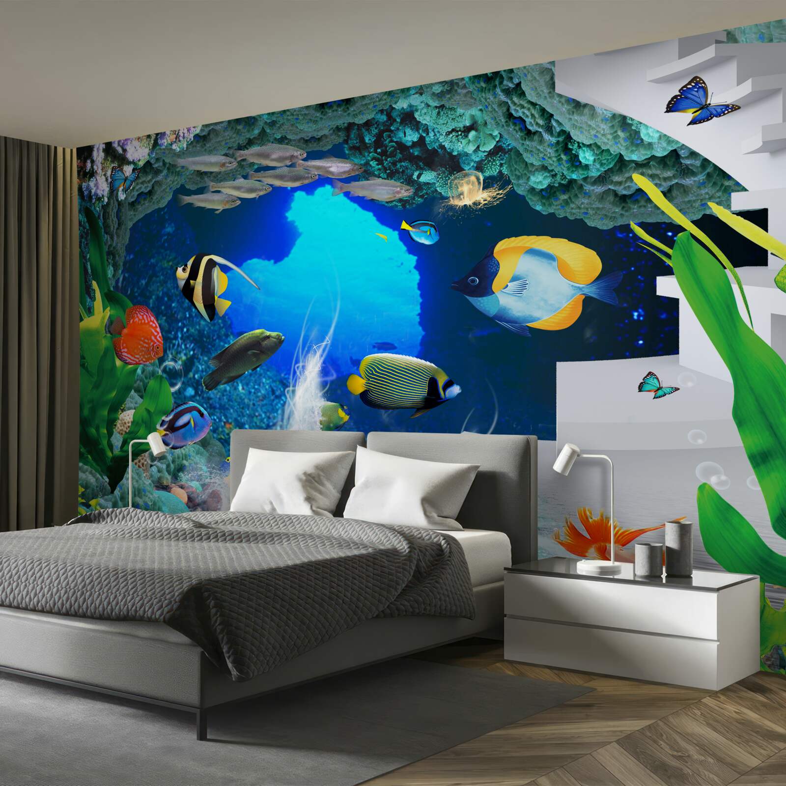 Fototapet locuitori ai adâncurilor subacvatice