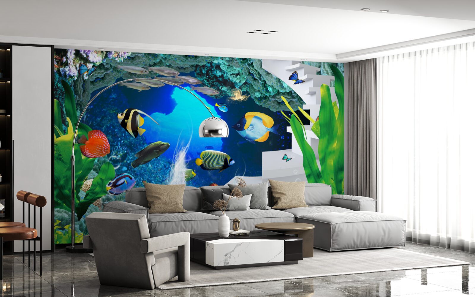 Fototapet locuitori ai adâncurilor subacvatice