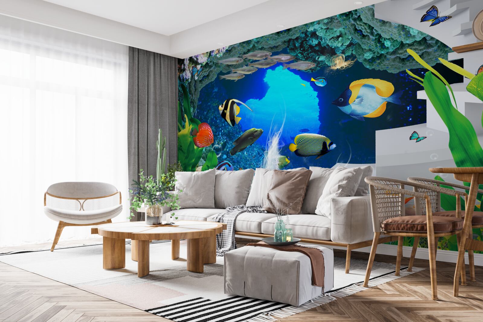 Fototapet locuitori ai adâncurilor subacvatice