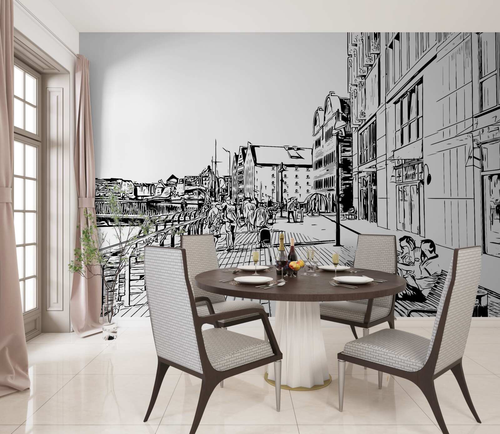 Fototapet terasament pitoresc vizibil în fotografie