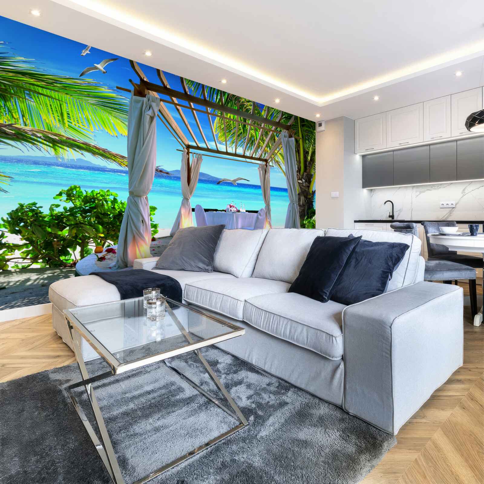 Fototapet masă de plajă