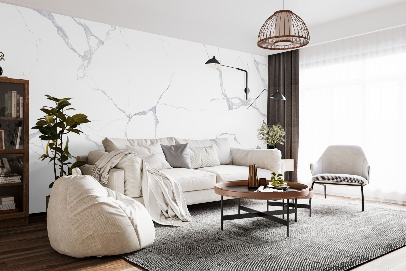 Fototapet plăci de porțelan alb