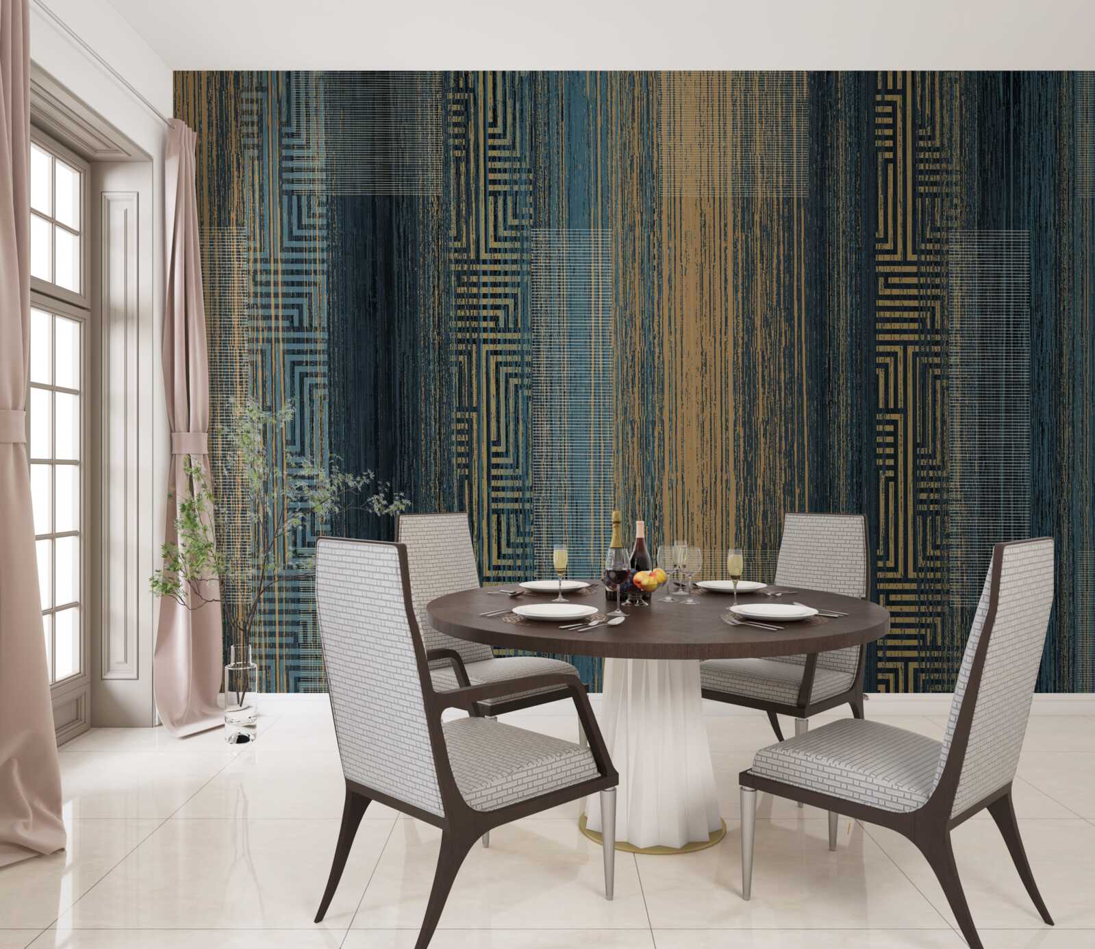 Fototapet linii verticale întunecate care și-au pierdut transparența