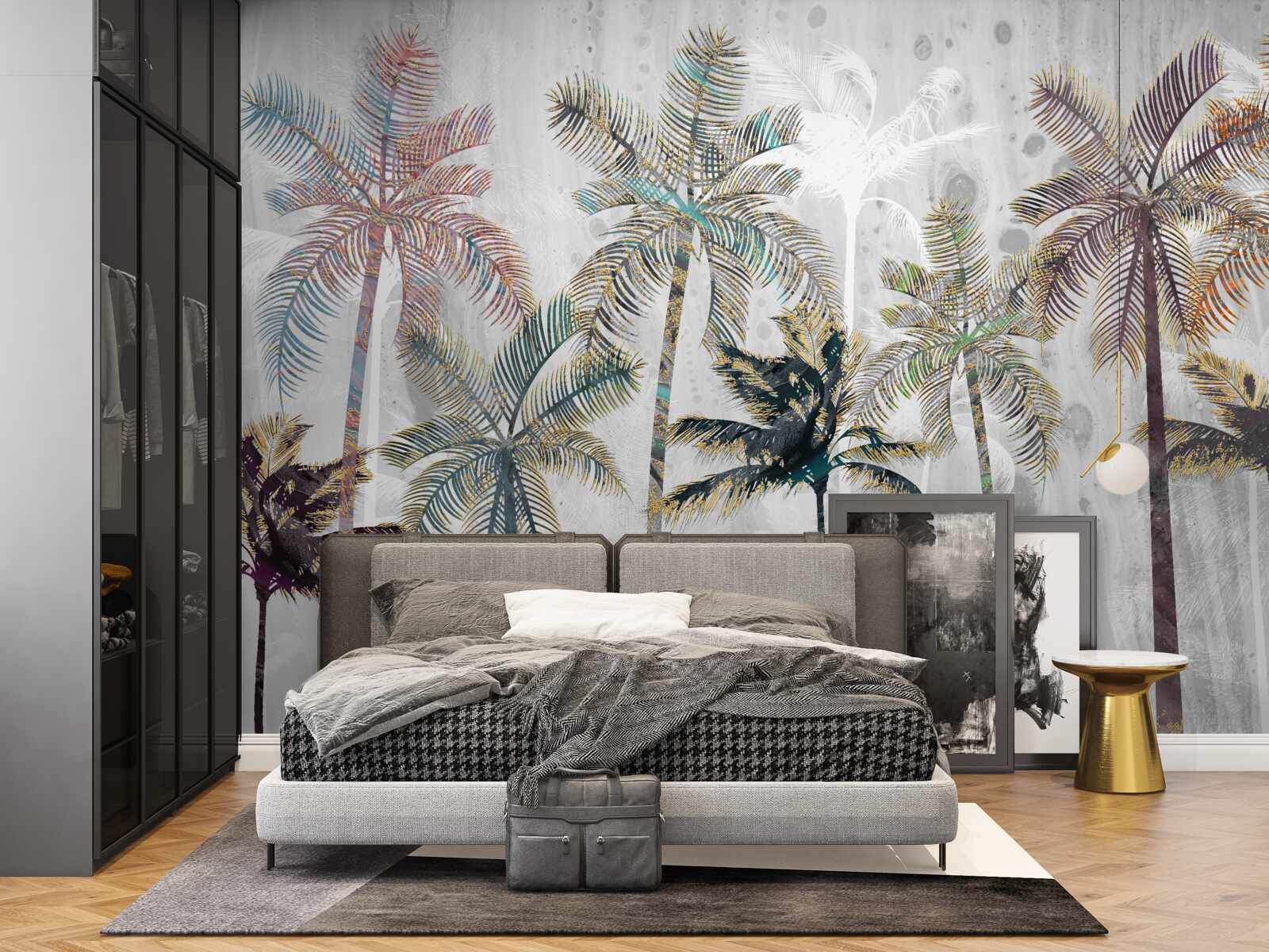 Fototapet ploaie torențială printre palmieri