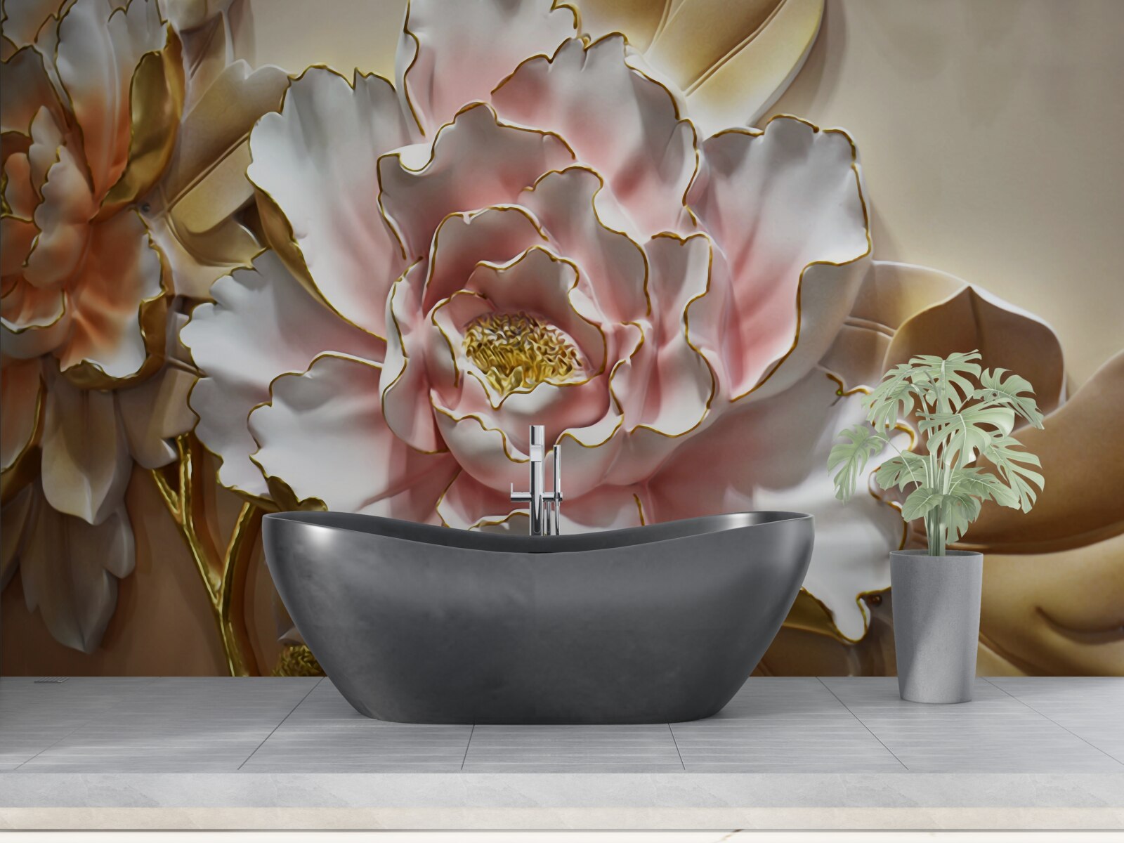 Fototapet mugurele de lotus s-a deschis în toată splendoarea sa