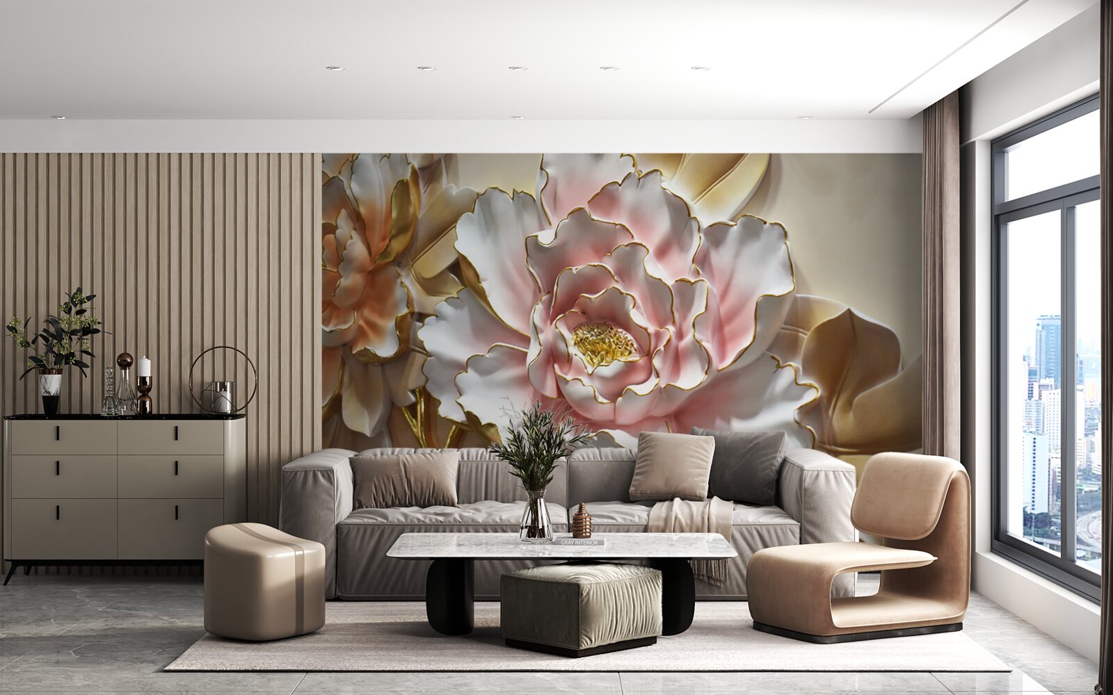 Fototapet mugurele de lotus s-a deschis în toată splendoarea sa