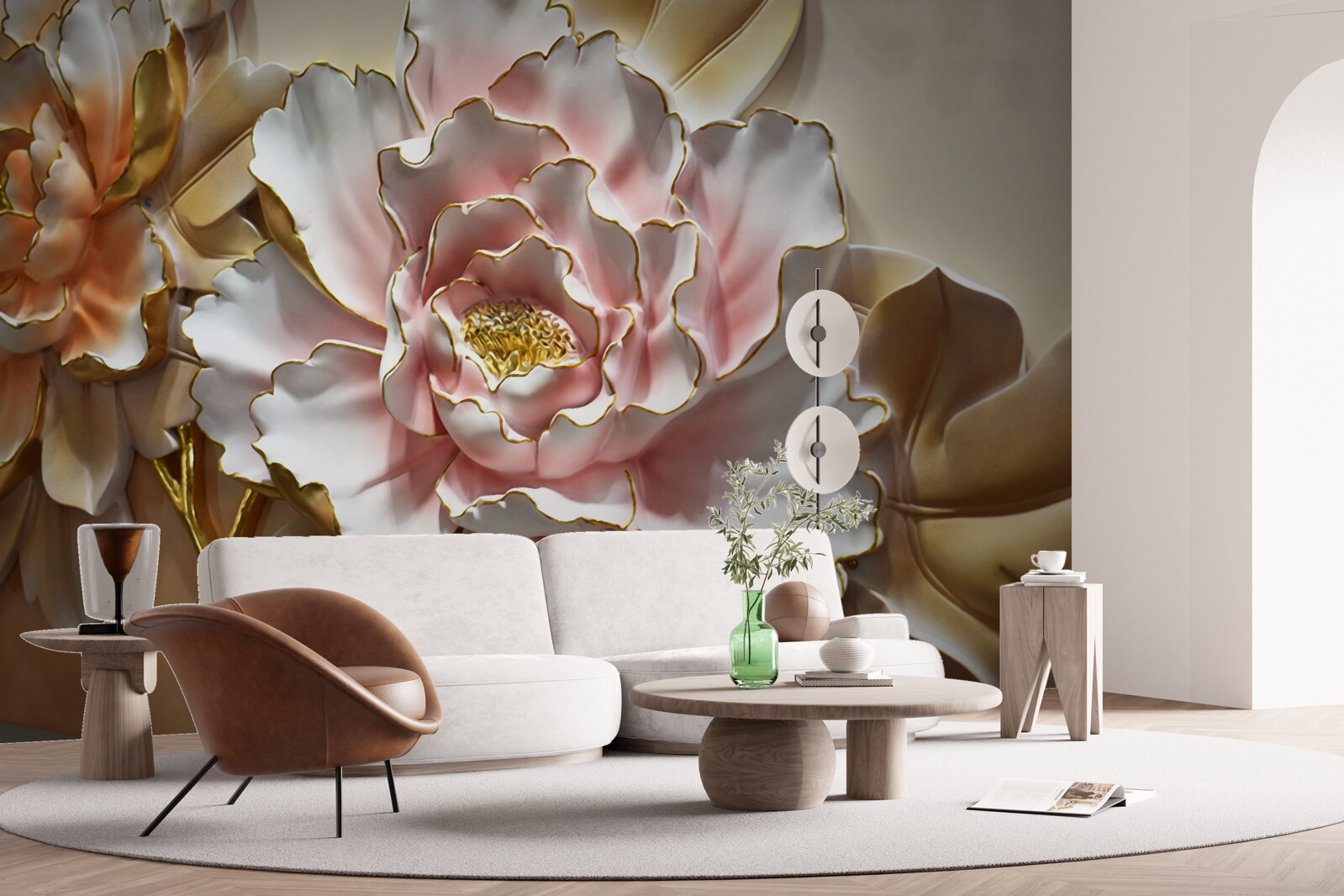 Fototapet mugurele de lotus s-a deschis în toată splendoarea sa