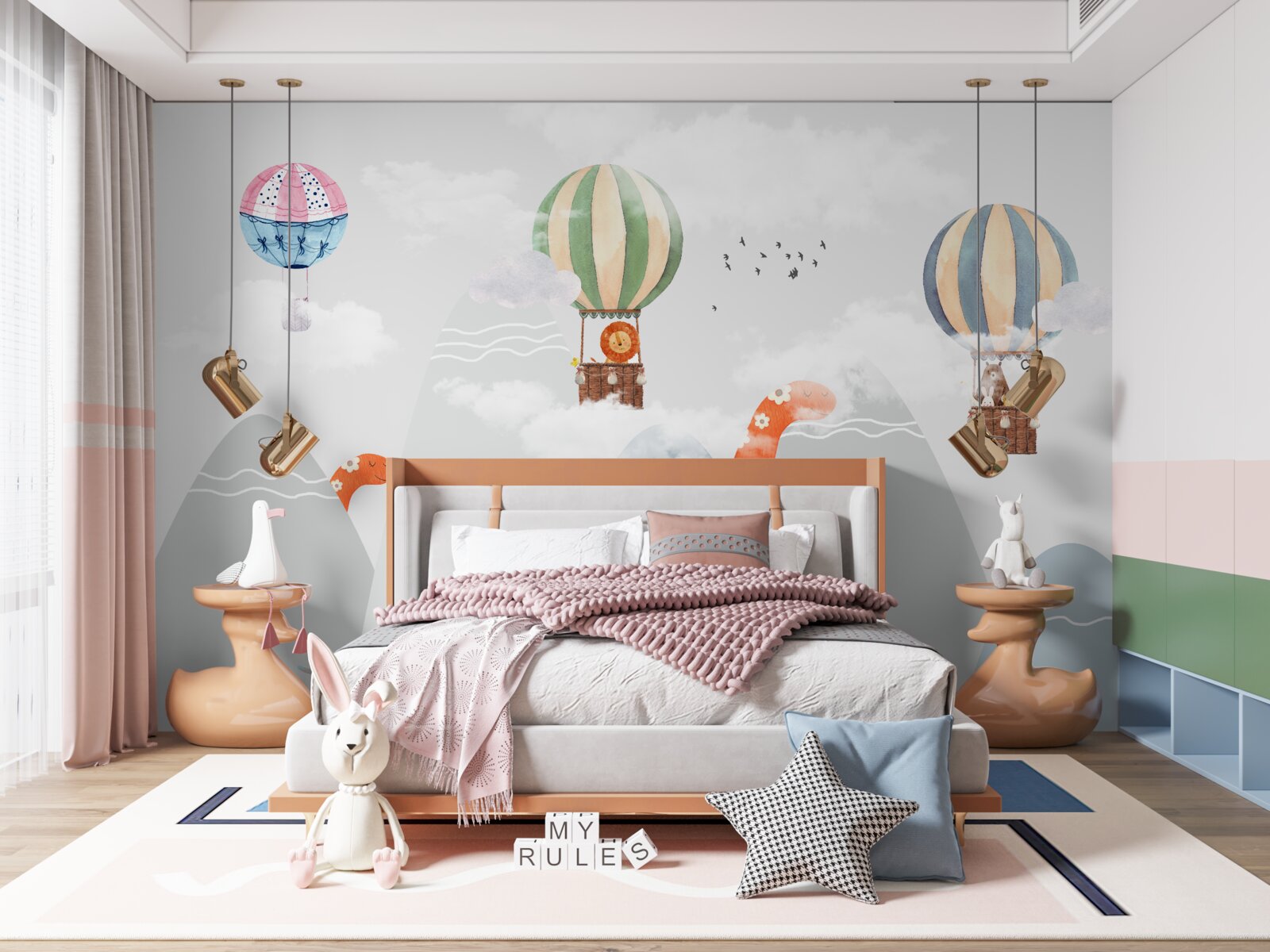 Fototapet dinozaurii rătăcesc printre munți