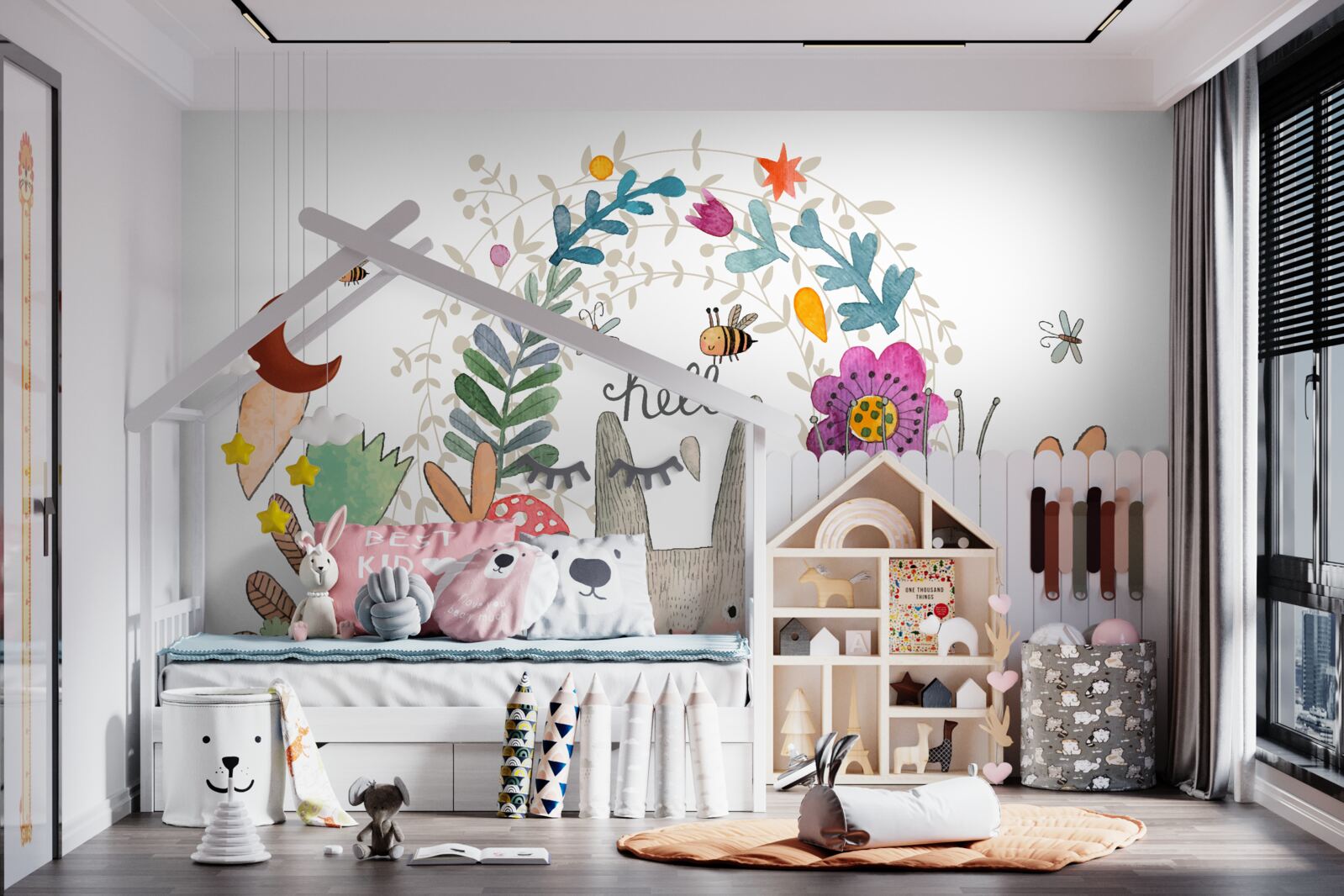 Fototapet plante și animale reprezentate