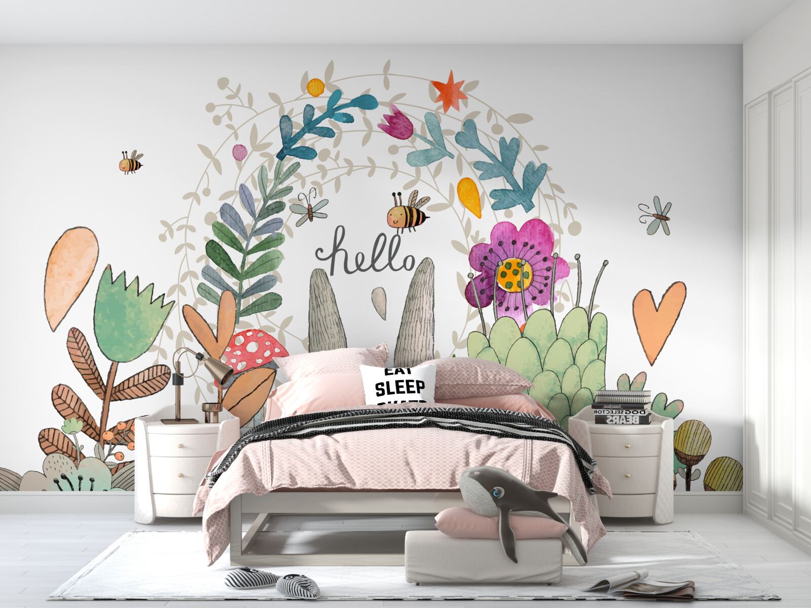 Fototapet plante și animale reprezentate