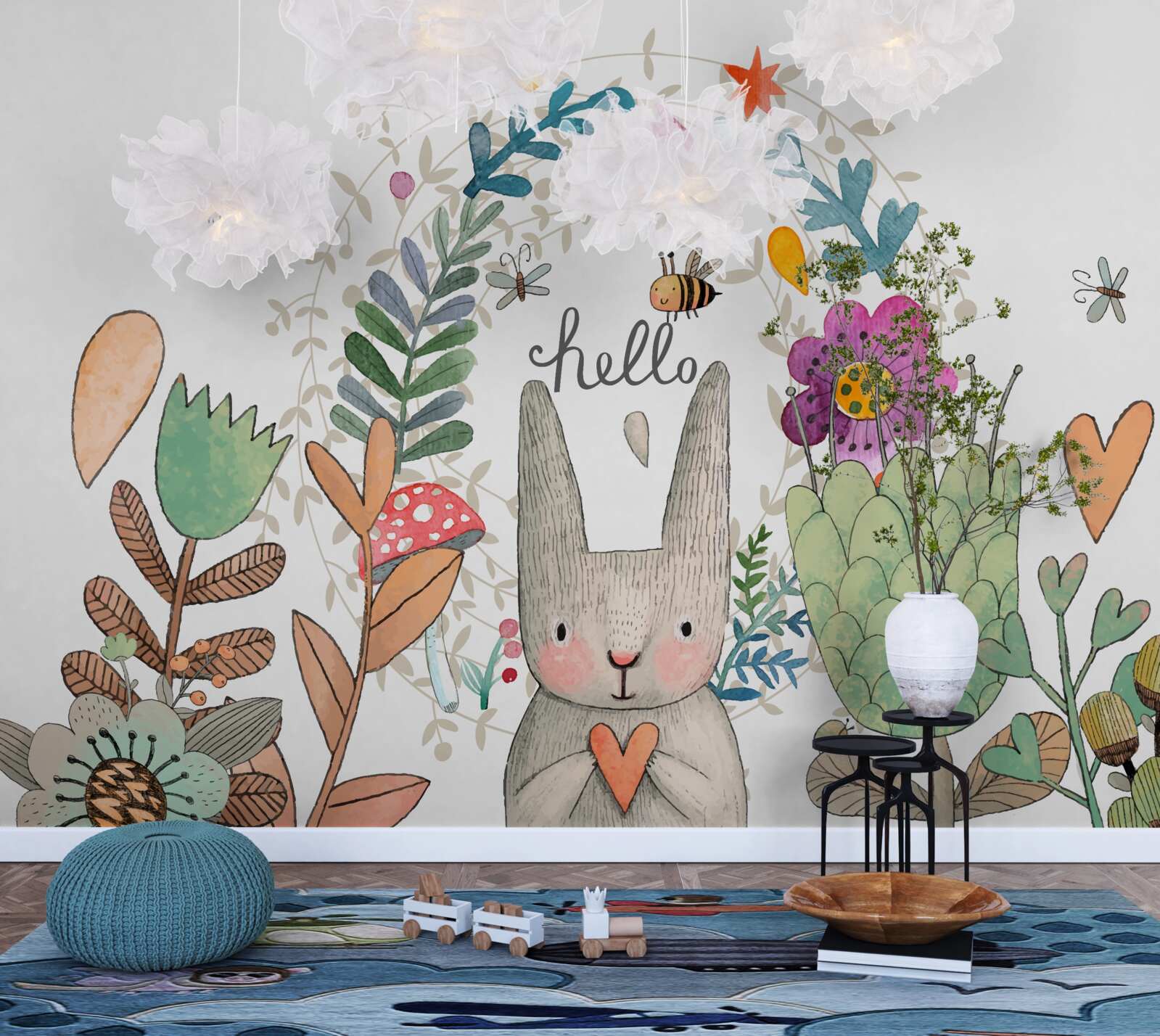 Fototapet plante și animale reprezentate